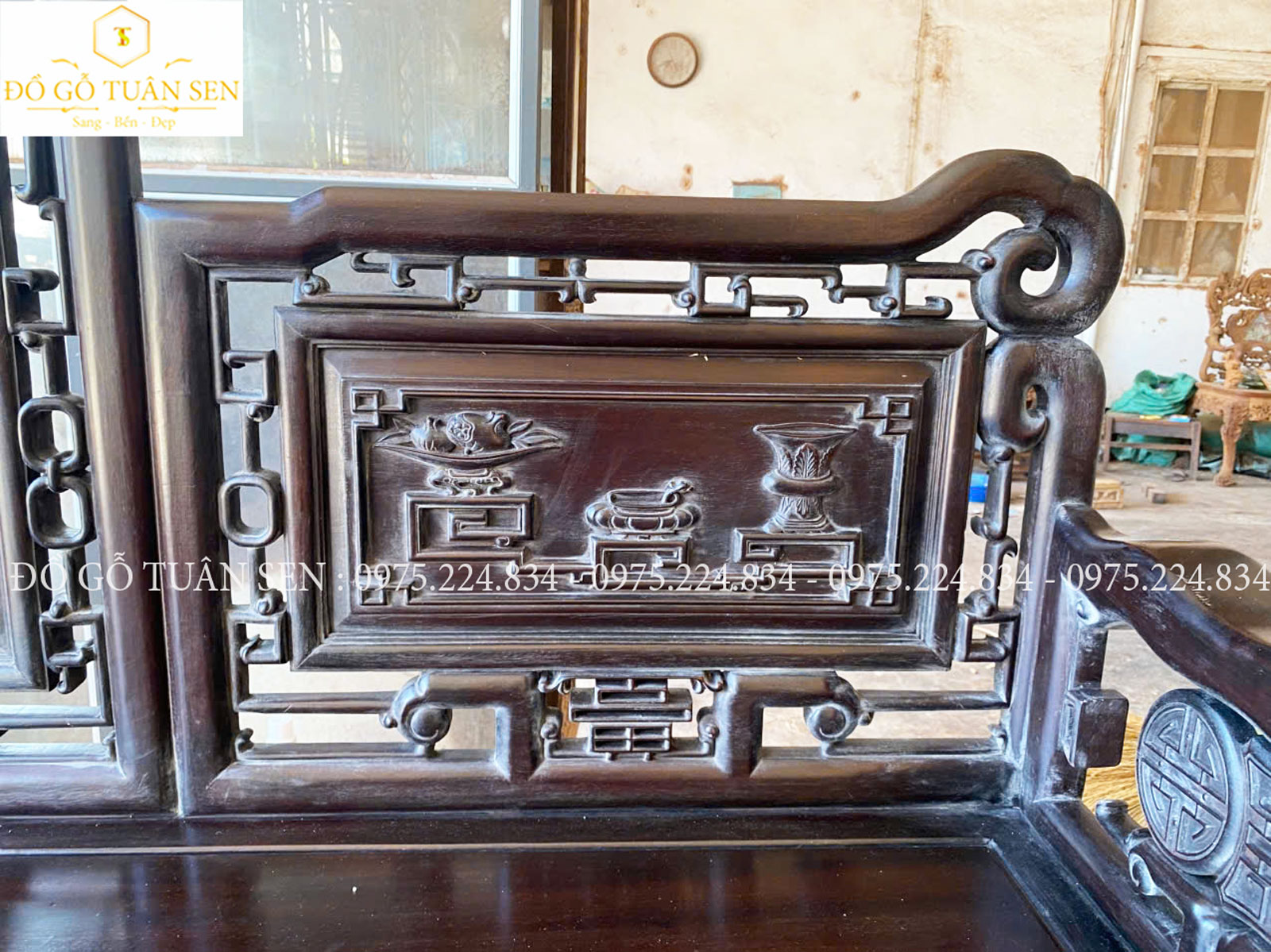 Thông tin Bộ trường kỷ Tam sơn gỗ gụ Vo8 